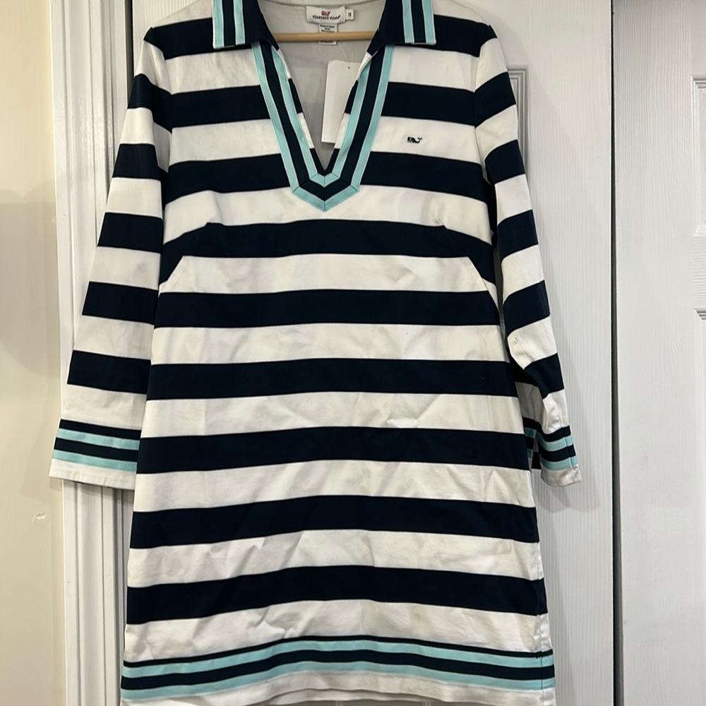 EUC Vineyard Vines Collared‎ Tunic Polo Shirt Dress